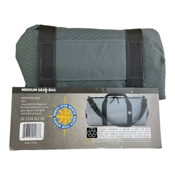North Star Sports SD1224 Diamond Ripstop Standard 12" x 24" Medium Gray Gear Bag - Picture 2 of 6